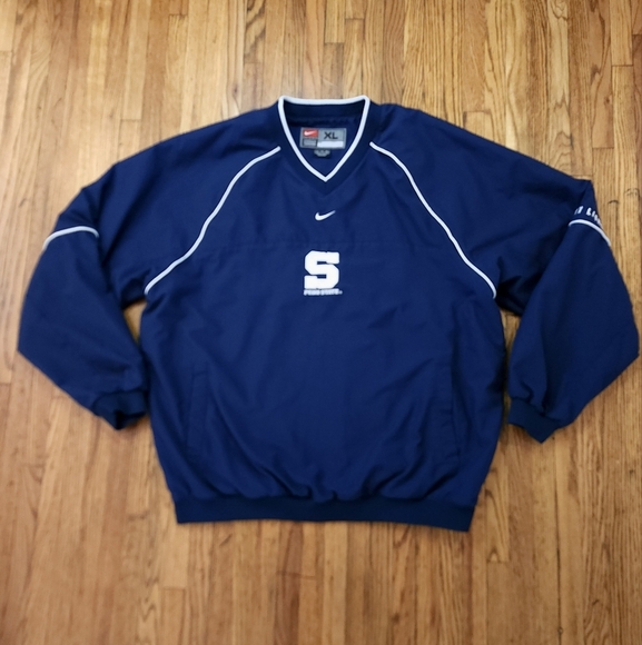 Nike Other - VTG Nike Penn State Center Swoosh Blue Pullover Windbreaker Men's XL